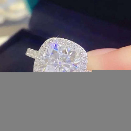 3 Carat Moissanite 925 Sterling Silver Square Ring Fendax