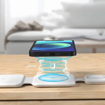 3 In 1 Magnetic Foldable Wireless Charger Charging Station Multi-device Folding Cell Phone Wireless Charger Gadgets Fendax 0