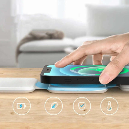 3 In 1 Magnetic Foldable Wireless Charger Charging Station Multi-device Folding Cell Phone Wireless Charger Gadgets Fendax 0