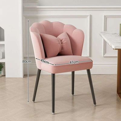 Light Luxury Dressing Stool Home Dining Chair Backrest Petals Fendax 0