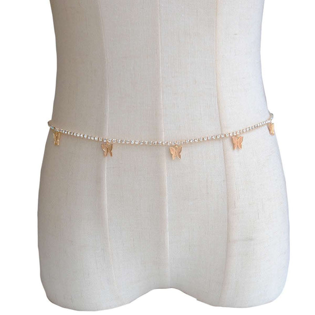 Shiny Rhinestone Butterfly Waist Chain Fendax 0