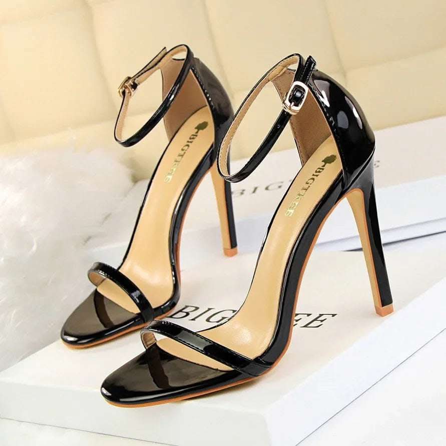 Summer Fashion High-heeled Patent Leather Sandals Fendax 0