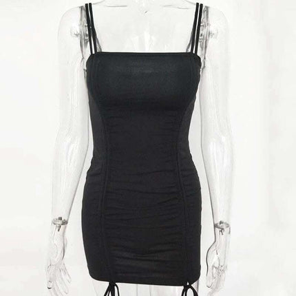 Articat Spaghetti Strap Sexy Backless Women Summer Dress Strapless Bodycon Bandage Party Dresses Vestidos Club Mini Dress Fendax 0