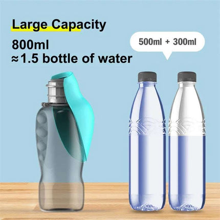 800ml Dogs Water Bottle Portable High Capacity Leakproof Pet Foldable Drinking Bowl Golden Retriever Outdoor Walking Supplies Pet Products Fendax 0