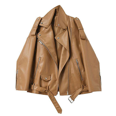 Spring New Korean Style Loose Casual Motorcycle Clothing Small Leather Jacket