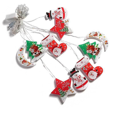 Painted Christmas Curtain Lights