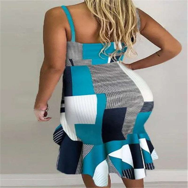 Collage halter irregular skirt dresses Fendax 0