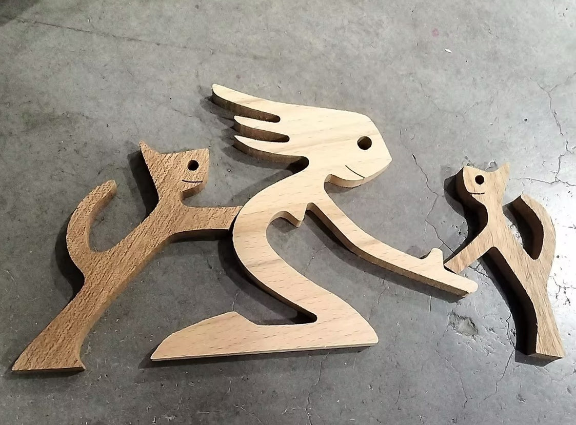 DIY Figurine Wood Dog Ornament