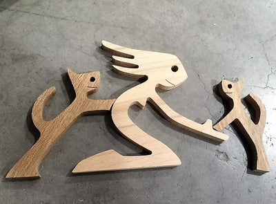 DIY Figurine Wood Dog Ornament