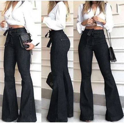 Micro elastic lace-up flared pants Fendax 0