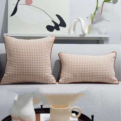Nordic Modern Minimalist Houndstooth Pillow Light Luxury Sofa Cushion Fendax 0