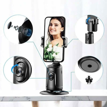 360 Auto Face Tracking Gimbal AI Smart Gimbal Face Tracking Auto Phone Holder For Smartphone Video Vlog Live Stabilizer Tripod Fendax 4