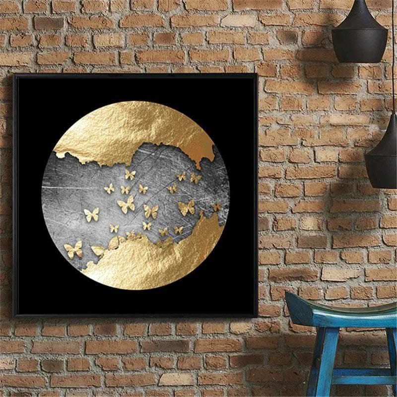 Black And White Abstract Light Luxury Frameless Decorative Painting Fendax 0