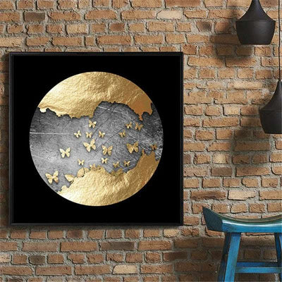 Black And White Abstract Light Luxury Frameless Decorative Painting Fendax 0