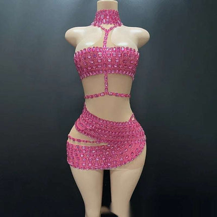 High-end And Fashionable Rhinestone Tube Top Short Skirt Top Vest Fendax 0