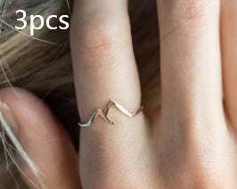 Mountain-shaped Copper Creative Custom Ladies Ring Fendax 0
