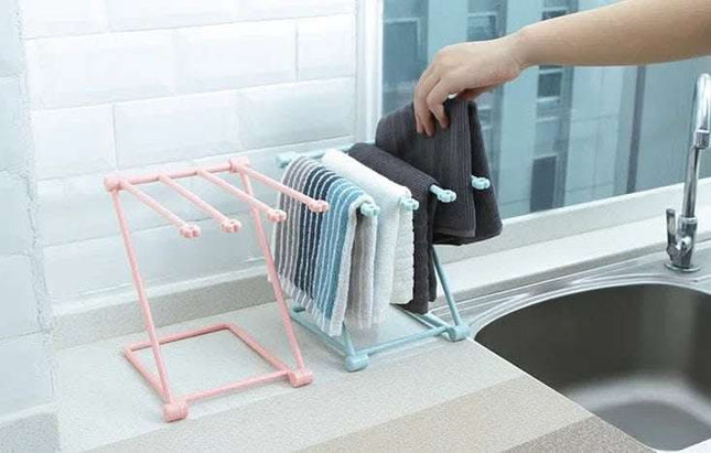 Foldable Dishcloth Shelf Kitchen Accessories Gadget Organizer Fendax 0