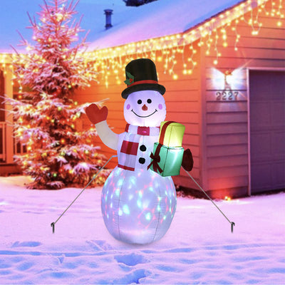 Christmas LED Lights Glowing Santa Snowman