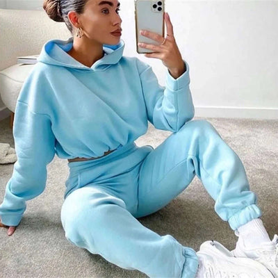 Jogging Suits For Women 2 Piece Sweatsuits Tracksuits Sexy Long Sleeve HoodieCasual Fitness Sportswear Fendax 4