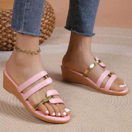 Summer Casual Women's Fashion Wedge Platform Slippers Fendax 0