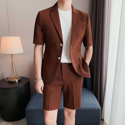 Summer Thin Suit Men's Fashion Leisure Suit Fendax 0