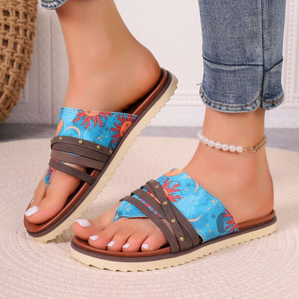 European And American Fashion Plus Size Color Matching Flip-flops Beach Sandals Slippers Fendax 0
