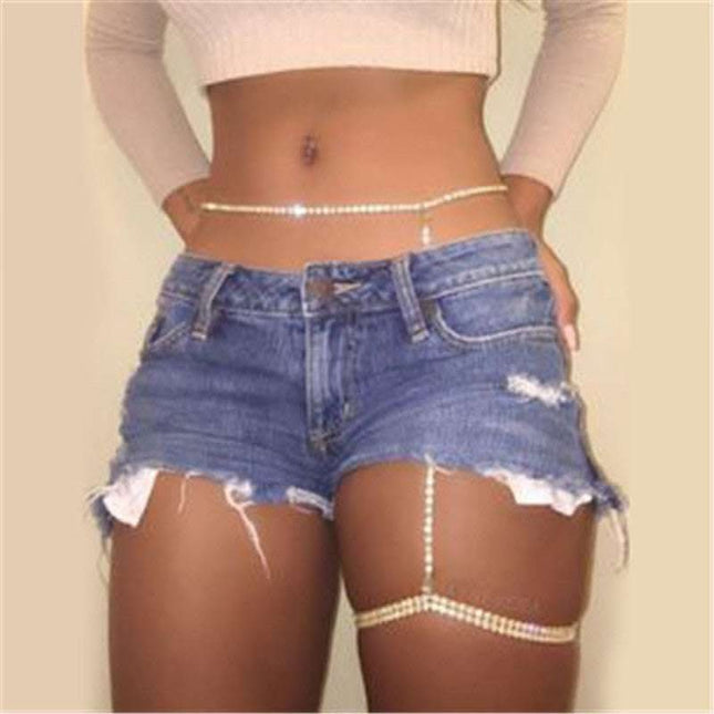 Nightclub Body Chain Ladies Diamond Waist Chain Leg Chain Fendax 0
