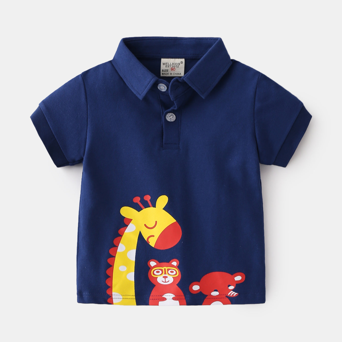 Unhooded Casual Cute Cartoon Boys T-Shirt