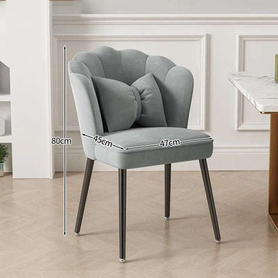 Light Luxury Dressing Stool Home Dining Chair Backrest Petals Fendax 0
