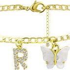 Gold white butterfly / R
