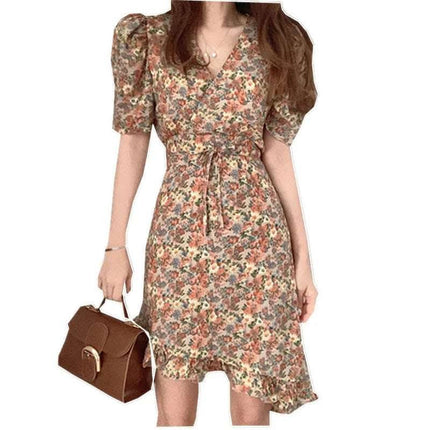 Short Sleeve Floral Dress Summer Fashion Temperament Fendax 0