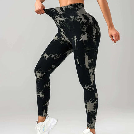 Tie Dye Workout Seamless Leggings For Women High Waist Gym Leggings Yoga Pants, Seamless Leggings For Women High Waist Yoga Pants, Scrunch Butt Lifting Elastic Tights Fendax 5