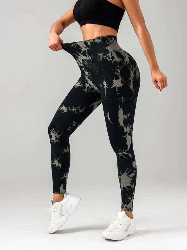 Tie Dye Workout Seamless Leggings For Women High Waist Gym Leggings Yoga Pants, Seamless Leggings For Women High Waist Yoga Pants, Scrunch Butt Lifting Elastic Tights Fendax 5