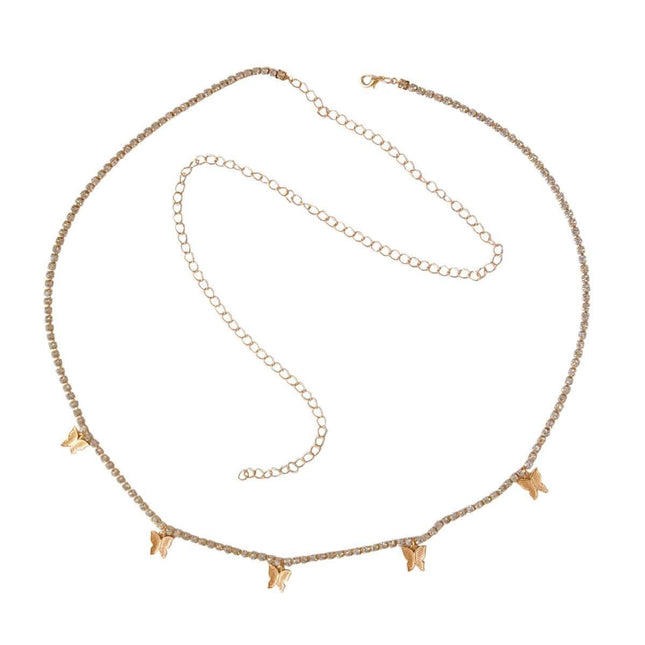 Shiny Rhinestone Butterfly Waist Chain Fendax 0