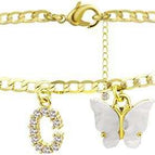 Gold white butterfly / C