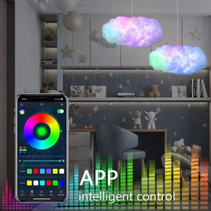 USB Cloud Light APP Control Music Synchronization 3D RGBIC Ambient Light Lightning Simulation Clouds Bedroom Room Light Fendax 0