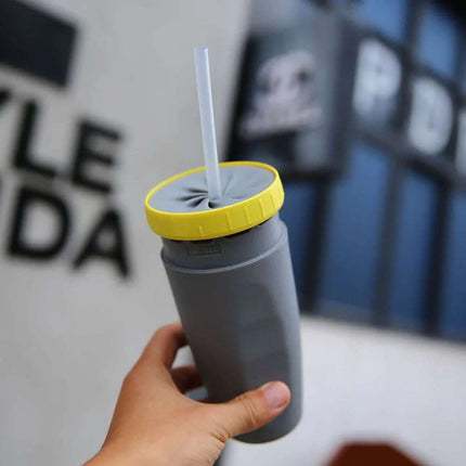 No Cover Twist Cup Travel Portable Cup Double Insulation Tumbler Straw Sippy Water Bottles Portable For Children Adults Fendax 0