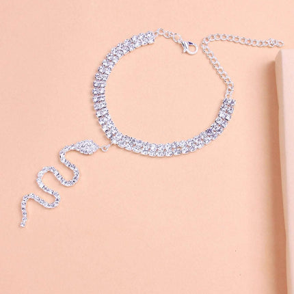 European And American Fashion Full Diamond Double Layer Feet Chain Fendax 0