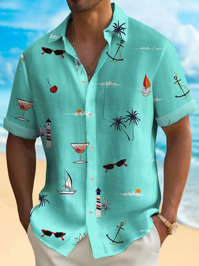Men's Fashion Hawaiian Digital Printing Shirt Fendax 0