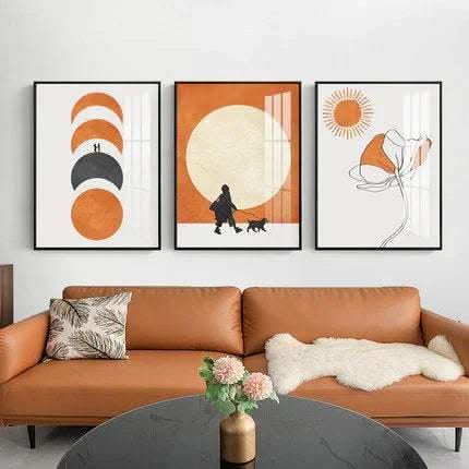 Modern Living Room Decorative Northern Europe Light Luxury Abstract Hanging Painting Fendax 0