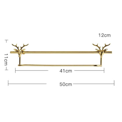American Light Luxury Style Lucky Deer Decorative Hook Towel Bar Fendax 0
