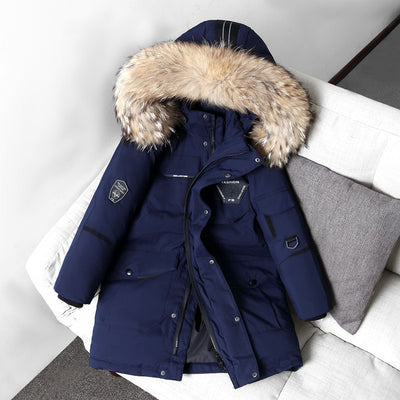 Children's Thickening Fur Collar Coat