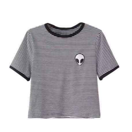 CROP TOP ALIEN MANCHES COURTES Fendax 0