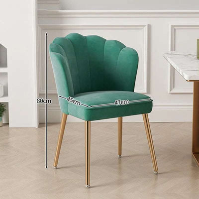 Light Luxury Dressing Stool Home Dining Chair Backrest Petals Fendax 0