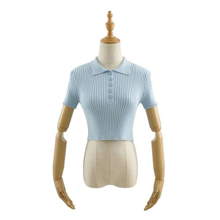 Crop button top in solid color Fendax 0