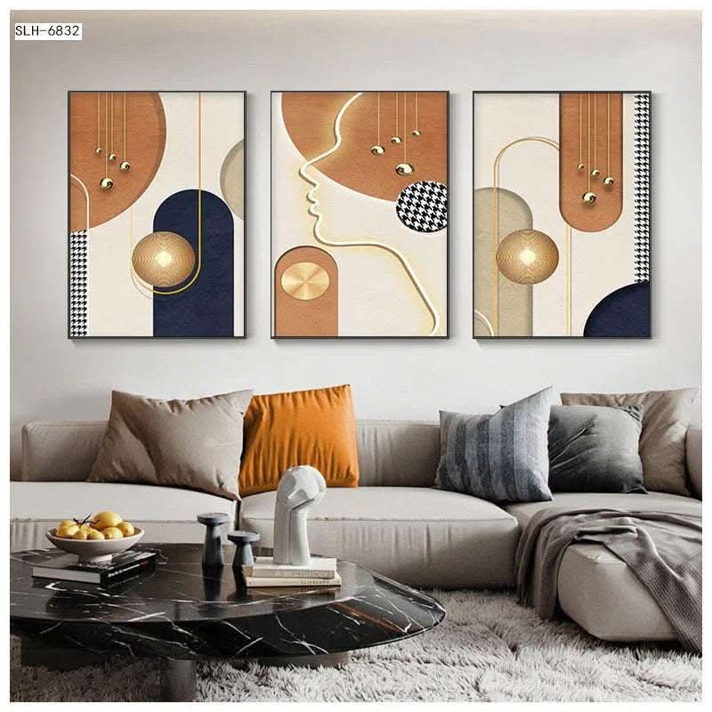 Modern Living Room Decorative Northern Europe Light Luxury Abstract Hanging Painting Fendax 0
