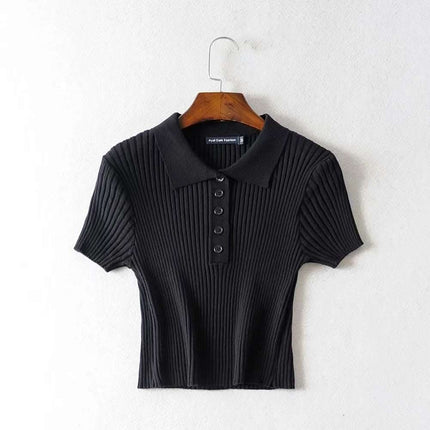 Crop button top in solid color Fendax 0