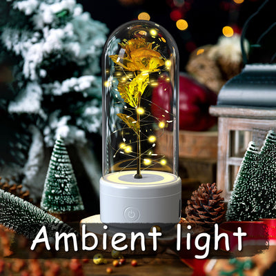 Creative 2 In 1 Rose Flowers LED Light And Bluetooth