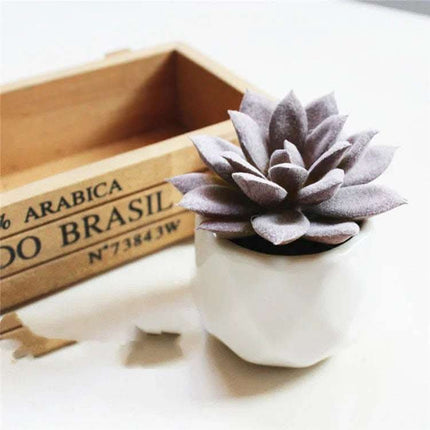 Artificial Succulent Bonsai Creative Ornaments for Home Table Garden Decoration Artificial Plants with Pot Fendax 0