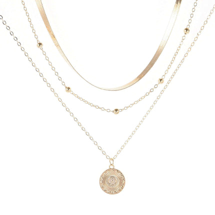 Women's Fashion Personalized Simple Multi-layer Lotus Pendant Necklace Fendax 0